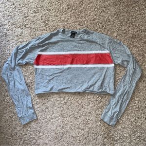 Cropped Striped Long Sleeve